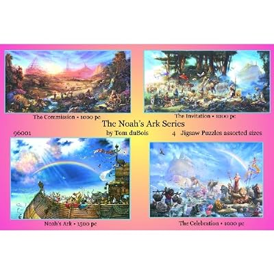 The Noah's Ark Series - 4 Jigsaw Puzzle Set (Three 1000pc & One 1500pc) by Tom DuBois