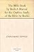 The Bible Book by Book A Manual for the Outline Study of the Bible by Books