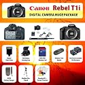 Canon EOS Rebel T1i (500D) Digital SLR Camera Body + 2 Extended Life Batteries + Battery Charger + 16 GB Memory Card + Card Reader + Tripod + Carrying Case + Starter Kit + Digital Flash and more!!