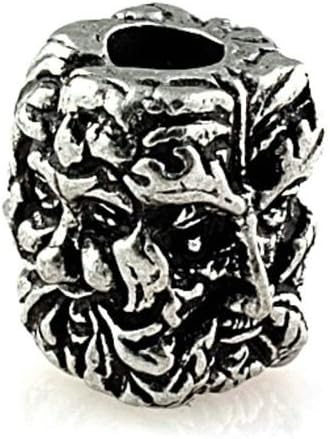 Schmuckatelli CO Green Man Bead, Pewter,