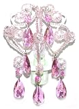 Tadpoles Night Light Chandelier in Pink Sapphire
