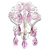 Tadpoles Night Light Chandelier in Pink Sapphire