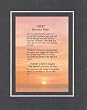 Touching and Heartfelt Poem for Inspirations - One Day at a Time Poem on 11 x 14 inches Double Beveled Matting