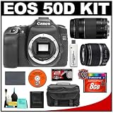 Canon EOS 50D Digital SLR Camera Body + Canon EF-S 18-55mm IS Lens + Canon EF 75-300mm III Lens + 8GB CF Memory Card + BP-511 Battery + Case + Cameta Bonus Accessory Kit