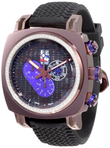 Ritmo Mundo Men's D221/1 BRN Blue Diamond Indycar Sport Quartz Chronograph Watch