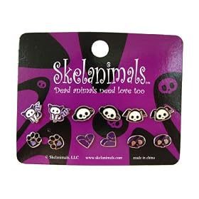 Click here to buy Loungefly Skelanimals Purple Paw Earrings Pack -- 6 pairs !! 08 Newest Item * by Loungefly.
