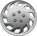 Automotive : Drive Accessories KT825-15S/L 15" Silver and Lacquer ABS Plastic Wheel Cover Replica Hubcaps - Pack of 4