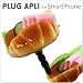 イヤホンジャックに挿すプラグinアクセサリー「PLUG APLI」 食品サンプル(ロールパン ハム)【スマピ/スマートフォンピアス】