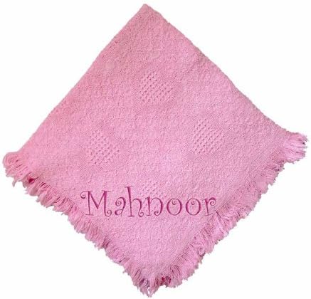 Mahnoor Girl Embroidered Embroidered Cotton Woven Pink Baby Blanket