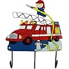 Mila Childrens Coat Hook Fire Engine, 3 Hooks, Hand Painted