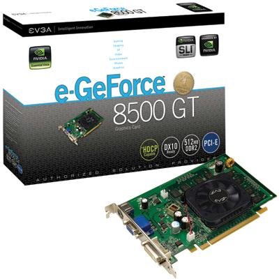 EVGA e GeForce 8500 GT 512MB PCI Express Graphics Card with One Plus One Warranty