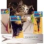Da Bird Super Pack (Includes 1 Da Bird Original 36" Single Pole Cat Toy, Feather Refill, Sparkly Attachment, Kitty Puff Attachment, and Peacock Feather)