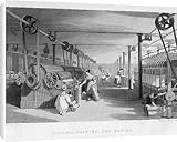 Canvas Prints of Cotton Carding Machinery from Mary Evans