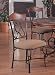 Kitchen & Housewares : 2 Dark Distress Wood w/Antique Brown Metal Finish Dining Side Chairs/Chair