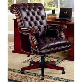 Traditional Leather Office Chair by Ahomedecor