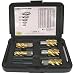 Jancy Slugger High Speed Steel Annular Cutter Set (5 piece), TiN Coated, 3/4" Annular Shank, 1" Depth, 9/16" - 1-1/16" Sizes