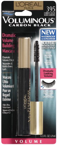 Voluminous® Volume Building Waterproof Mascara is uniquely formulated to resist clumping, soften and build lashes up to 4X their natural thickness. Unique maximizing formula quickly thickens and builds lashes in a single application for a full and dramatic look. Patented Volume Maximizing Brush thickens lashes evenly and smoothly, leaving them soft with virtually no flakes, smudges or clumps.