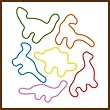 Crazy Bands Dino Glow in the Dark Rubber Bandz Band Wristband (24)