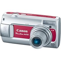 Canon PowerShot A470 7.1 MP Digital Camera with 3.4x Optical Zoom (Red)