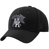 Zephyr Kentucky Wildcats Black Vortex Fitted Hat
