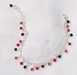 4mm Bicone Swarovski Crystal and Sterling Silver Adjustable Dangle Bracelet