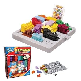 Family Board Games Railroad Rush Hour by Think Fun