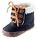 Kuner Baby Boys Plush Shoe Laces Warm Boots First Walkers Shoes