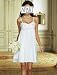 Apart Apart Traumhaftes Chiffon Cocktailkleid Wei&szlig; (036)