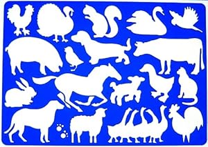 Amazon.com : Farm Animals Drawing Drafting Template Stencil : Technical ...