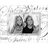 Malden Clear Expressions Glass Picture Frame, Sisters, 4 by 6-Inch