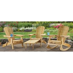 Folding Adirondack Chair with Footrest by