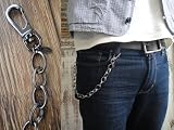 ブラックショートウォレットチェーン 日本製