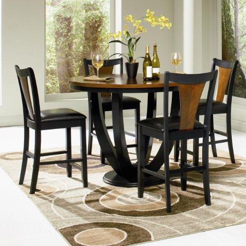 5pc Counter Height Dining Cherry Finish