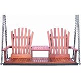 Teak Wood Adirondack Swing Bench