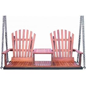 Teak Wood Adirondack Swing Bench by Groovy Stuff Furniture