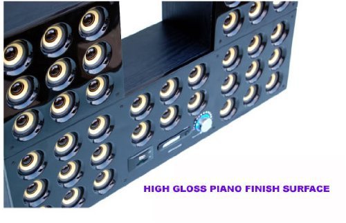 High Gloss Piano Finish 5.1 Dolby Digital DTS True Surround Sound Home Theater Speaker System For Your TV, DVD Player, Ipod, Xbox, Ps3