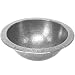 Houzer HW-AQG2RF Hammerworks August Large Round Lavatory Sink with Overflow, Lustrous Pewter