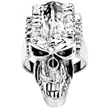 5111gkpJZrL. SL160  Mens Sterling Silver Demon Skull Ring   Size : 9