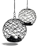Strathwood Large Hanging Tealight Globe, Set of 2