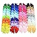 40 Pcs 3inch Boutique Grosgrain Ribbon Baby Girls Hair Bows with Clips for Teens Toddlers