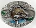 Largemouth Bass Fishing Enamel Pewter Buckle