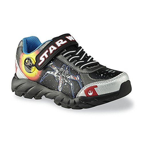 Star Wars Death Star Light Up Sneakers Shoes Black and Silver