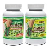 2 Bottles Pure Super Green Coffee Bean Extract 800mg | Double Strength and Raspberry Ketones | 2x 60 Caps (Bundle) Strongest Combo on Amazon