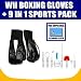 Boxing Gloves for Nintendo Wii and 9 in 1 Sports Pack with Exclusive FREE Complimentary Super Deal M