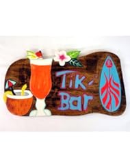 From Amazon.com. Click for details:
 Tiki Bar Sign w/ Tropical Drinks and Surfboard - 15.75" X 8.75" Tiki Bar Sign w/ Tropical Drinks and Surfboard - 15.75" X 8.75"
