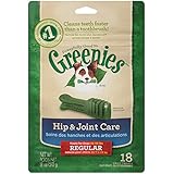 GREENIES Hip and Joint Care Canine Dental Chews - Regular Size - Mega TREAT-PAK Package (18 oz.) - 18 Count