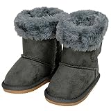 ホットビスケッツ(mikihouse) 中までふわふわ♪ファー付きブーツ 73-9401-789 (15cm, グレー)