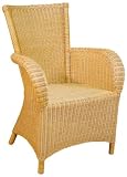 Hansen Rattan 3663/F610 Rattan-Sessel ohne Polster B 58 T 71 H 95 SH 42 cm, honig gebeizt