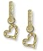 Lazy Heart Pave Diamond Earring Charm in yellow gold by Zasha Signature Jewelry