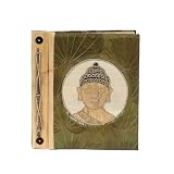 All Natural Handmade Journal/Scrapbook - Buddha with Butterfly Leaf Design